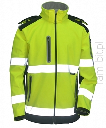 BETA VWJK177YN Kurtka SOFTSHELL ostrzegawcza z kapturem żółta 