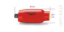 BETA 910MQ/PT Łącznik z ogranicznikiem momentu z gniazdem 3/8'' , 1000V