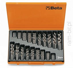 BETA 412/C150 Komplet wierteł krętych cylindryczne krótkie, szlifowane, polerowane, HSS