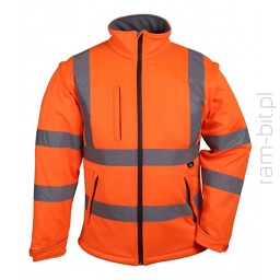 BETA VWJK176O Kurtka SOFTSHELL ostrzegawcza z odpinanymi rękawami pomarańczowa