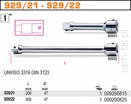 BETA 929/21 , 929/22 Przedłużacze 1"