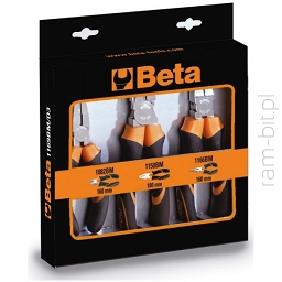 BETA 1169BM/D3 Komplet szczypiec: uniwersalne, półokrągłe i tnące boczne