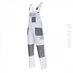 Lahti Pro L40612 Ogrodniczki robocze białe 100% bawełna 