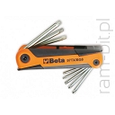 BETA 97TX/BG8 Komplet 8 kluczy trzpieniowych , profil Torx 