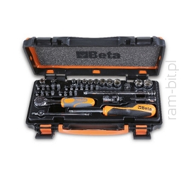 BETA 900/C11Z  Komplet  11 nasadek sześciokątnych, 20 końcówek wkrętakowych z akcesoriami 1/4''