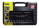STANLEY Komplet kluczy nasadowych 1/4'' i 3/8'' 40 elementów 