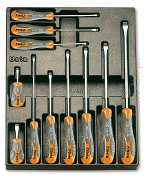 BETA T160 Komplet 11 Wkrętaków płaskich 