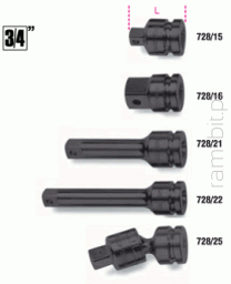 BETA 728/.... Akcesoria do nasadek udarowych 3/4"
