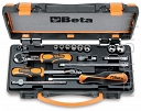 BETA 900AS/MB-C17 Komplet  10 nasadek sześciokątnych calowych z akcesoriami 1/4''