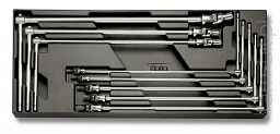 BETA T64 Komplet 8 Kluczy nasadowych typu T z przegubem