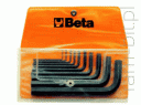 BETA 96N/B10 Komplet kluczy trzpieniowych kątowych, czarnych - w etui