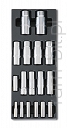 BETA T103 Komplet 17 Nasadek sześciokątnych 1/4'' i 1/2''