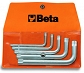 Beta 98XZN/B5 Komplet 5 kluczy trzpieniowych kątowych, profil XZN