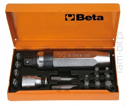 BETA 1295/C14 Zestaw wkrętaka udarowego z akcesoriami