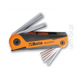 BETA 96AS/BG7 Komplet 7 kluczy trzpieniowych , calowych 