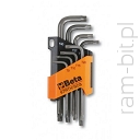 BETA 97RTX/SC8 Komplet 8 kluczy trzpieniowych kątowych profil Tamper Resistant Torx 