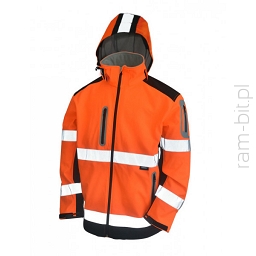 BETA VWJK177ON Kurtka Softshell ostrzegawcza z kapturem pomarańczowa