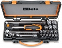 BETA 910A/C16HR Komplet 16 nasadek sześciokątnych z akcesoriami , 3/8''