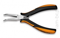 BETA 1172BM/P Szczypce płaskie, długie, odgięte dla elektroników , 140mm