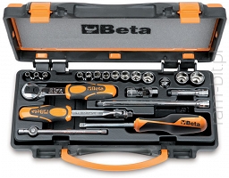 BETA 900/C13-8 Komplet  13 nasadek sześciokątnych z akcesoriami 1/4''