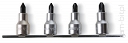 BETA 920PH/SB4 Komplet 4 Nasadek z końcówką profil Philips 1/2''
