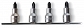 BETA 920PH/SB4 Komplet 4 Nasadek z końcówką profil Philips 1/2''